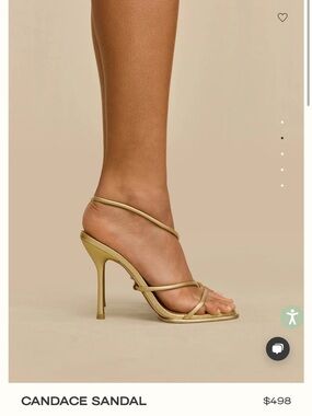 cult gaia Gold Strappy Candace High Heel Sandal